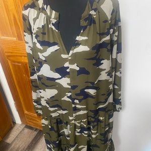 Banana Republic factory used once camouflage dress with blue color